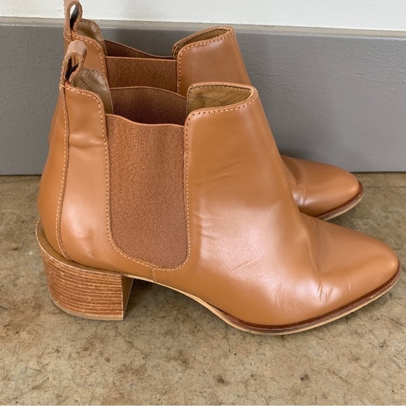 Everlane The Heel Boot Cognac Colored Booties Size 7 - Picture 6 of 11